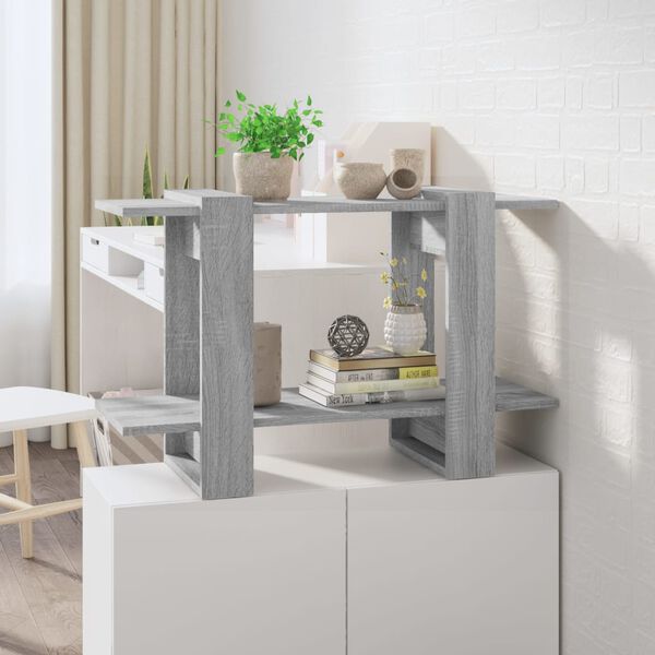 vidaXL Book Cabinet Grey sonoma Engineered wood Medium Book Cabinet