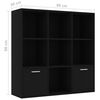 vidaXL Cabinet Black Engineered wood Medium Storage Cabinet
