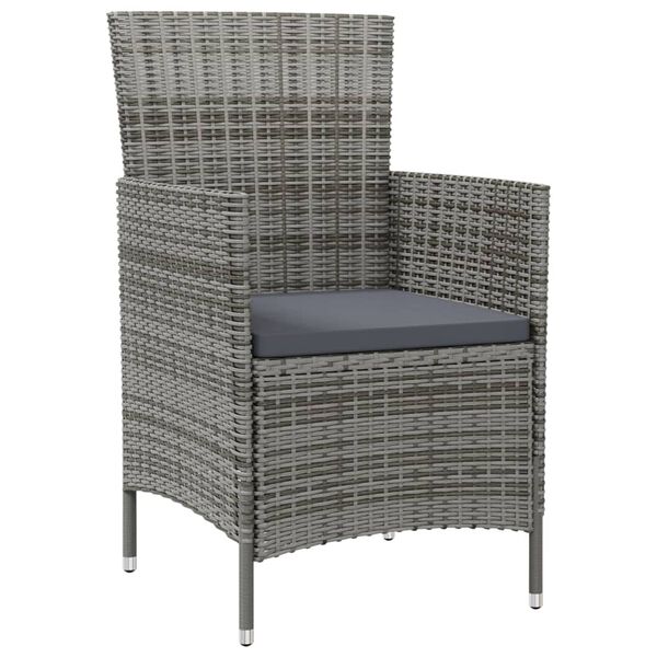 vidaXL Outdoor Dining Set Grey