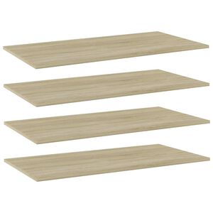 vidaXL Shelf Set of 4 Sonoma oak Engineered wood Shelf Rectangular