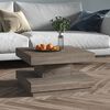 vidaXL Coffee Table Gray MDF with veneer 23.6x23.6x13.8 in