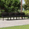 vidaXL Garden Lounge Set Anthracite Aluminum, Polyester Large Modular