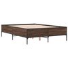 vidaXL Bed Frame Brown Oak Engineered Wood Full Durable