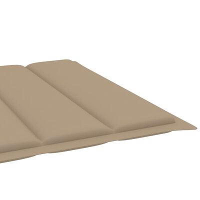vidaXL Sun Lounger Cushion Beige 78.7"x27.6"x1.2" Fabric