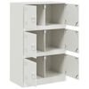 vidaXL Sideboard White Cold-rolled steel Medium Storage Cabinet