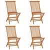 vidaXL Outdoor Dining Set Natural Teak Solid Teak Wood Medium Foldable