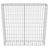 vidaXL Gabion Wall with Covers Galvanized Steel 39.4"x7.87"x39.4"