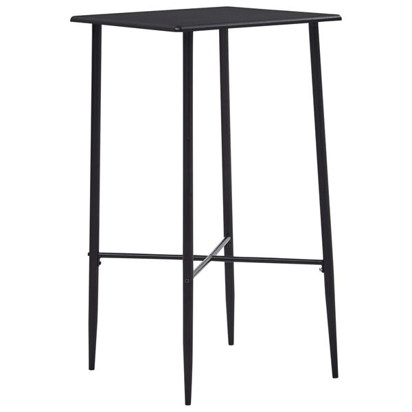 vidaXL Bar Set Black MDF, Plastic, Powder-Coated Steel Ergonomic Bar Set