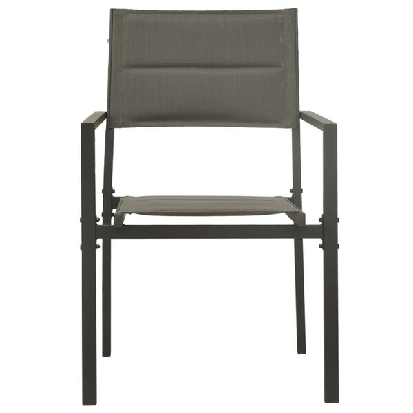 vidaXL Garden Chair Set of 4 Grey and anthracite