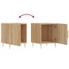 vidaXL Bedside Cabinet Set of 2 Sonoma oak Engineered wood, iron