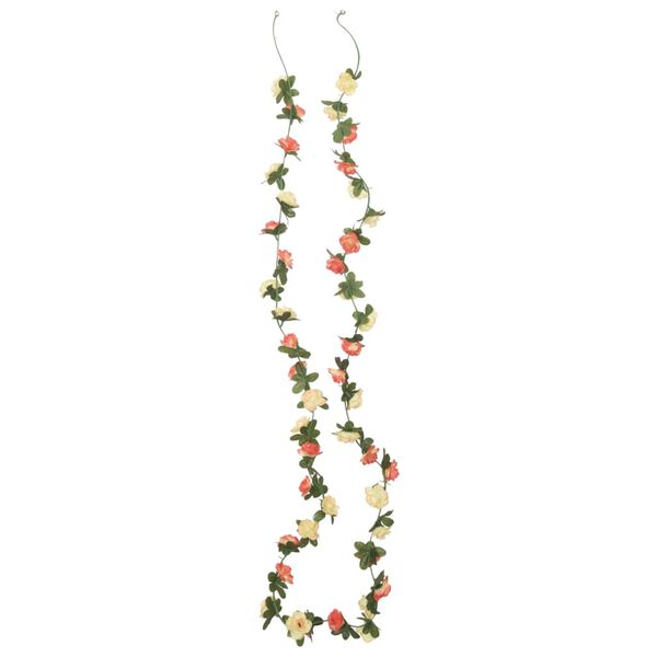 vidaXL Christmas Flower Garland Rose and Champagne