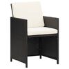 vidaXL Garden Chair Set of 4 Black