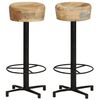 vidaXL Bar Stool Set of 2 Natural Wood