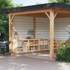 vidaXL Outdoor Kitchen Cabinet Set of 3 Pine Solid Pine Wood Large