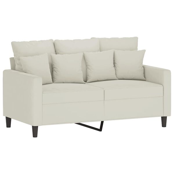 vidaXL Sofa Set Cream Velvet (100% polyester), metal, textilene, plywood