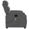 vidaXL Massage Recliner Chair Dark Grey Fabric, Metal, Plywood Single