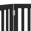 vidaXL Dog Gate Set of 2 Black Poplar wood 2 Panels Foldable
