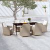 vidaXL Garden Dining Set Brown, Cream White, Black