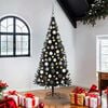 vidaXL Christmas Tree with 300 LEDs with Stand Black 70.9" PVC