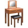 vidaXL Dressing Table Brown Solid Acacia wood Medium Dressing Table