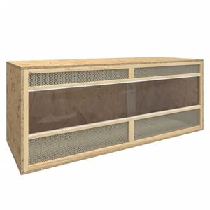 vidaXL Terrarium Engineered wood, Glass, Steel Medium Durable Terrarium