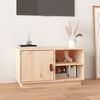 vidaXL TV Cabinet Natural Wood Solid Pine Wood Medium TV Cabinet