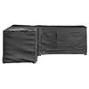 vidaXL Garden Furniture Cover Set of 2 Black Polyethylene Large