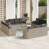 vidaXL Garden Sofa Set Light Grey