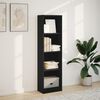 vidaXL Bookcase Black Engineered wood Tall Bookcase Rectangular