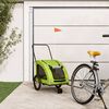 vidaXL Pet Bike Trailer Green Oxford Fabric, Iron, PVC Tough