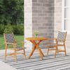 vidaXL Garden Dining Set Natural wood with rattan accents