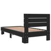 vidaXL Bed Frame Black Engineered wood, metal Small Single Durable