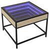 vidaXL Coffee Table Sonoma oak Engineered wood, glass, metal Medium