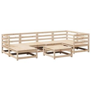 vidaXL Garden Sofa Set Pine Solid pine wood Large Modular