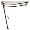 vidaXL Freestanding Manual Retractable Awning 118.1"x98.4" Cream