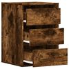 vidaXL Chest of Drawers Smoked Oak Engineered Wood 15.7 x 16.1 x 22.8 in