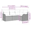 vidaXL Garden Sofa Set Grey Poly Rattan