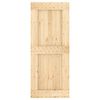 vidaXL Sliding Door with Hardware Set 33.5x82.7" Solid Wood Pine