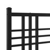 vidaXL Bed Frame Black Powder-Coated Steel Twin Bed Frame Rectangular