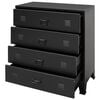 vidaXL Chest Of Drawers Black Sheet Metal Medium Chest Of Drawers