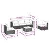vidaXL Garden Lounge Set Brown, Green