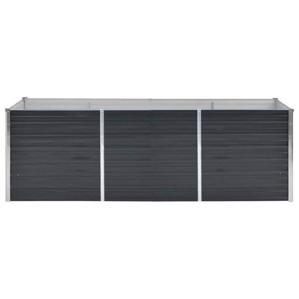 vidaXL Raised Bed Anthracite Galvanized steel Large Durable