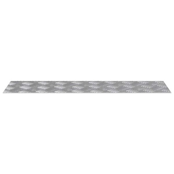 vidaXL Stair Tread Rectangular 4 pcs Silver 27.56 x 7.87 in Aluminium