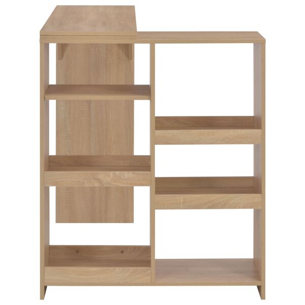 vidaXL Bar Table Oak Engineered Wood Bar Table Rectangular