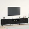 vidaXL TV Cabinet Black oak 78.74 x 9.84 x 17.32 in Engineered wood