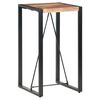 vidaXL Bar Table Brown and Black Solid Acacia wood, steel