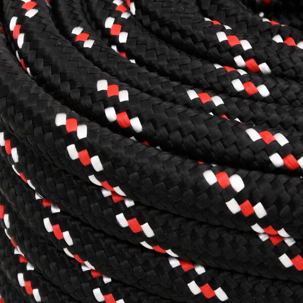vidaXL Boat Rope Black 0.79 " 328.1 ' Polypropylene