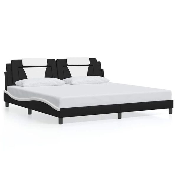vidaXL Bed Frame Black and White