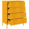 vidaXL Sideboard Mustard yellow Steel 26.8 in x 15.4 in x 35.0 in