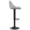 vidaXL Bar Stool Set of 2 Light Grey Velvet, Steel Adjustable size